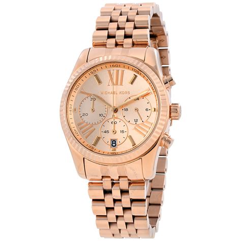 kwartshorloge mk5569 rose goudkleurig michael kors|Michael Kors MK5569 Women's Lexington Chronograph Rose .